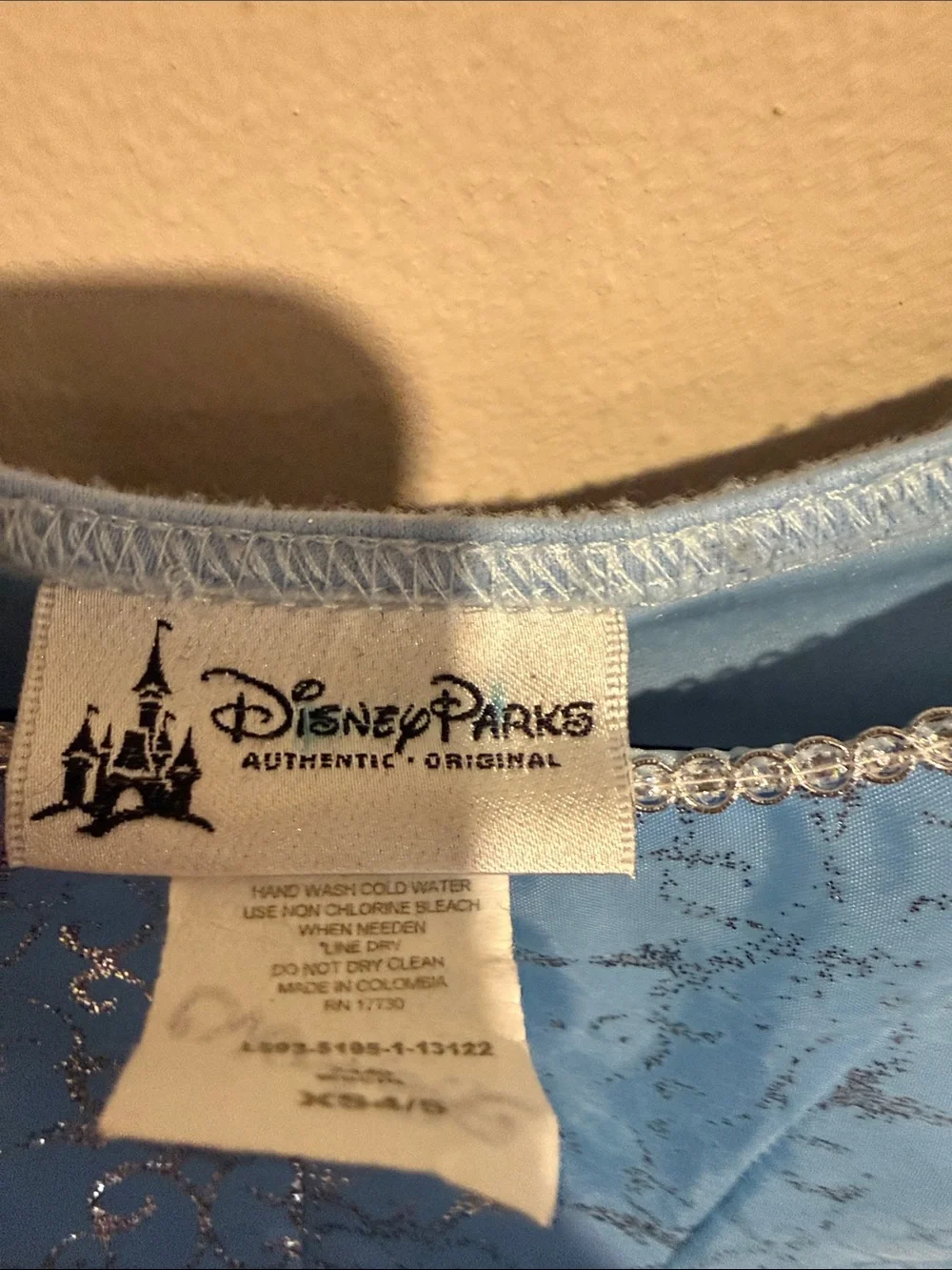 Disney Parks Beautiful Cinderella Light Blue Sparkle Princess Costume Halloween